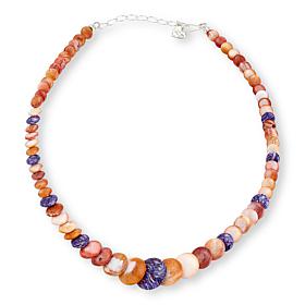 Jay King Sterling Silver Multicolor Spiny Oyster Shell 18" Necklace