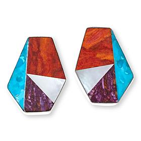 Jay King Sterling Silver Multigemstone Inlay Earrings