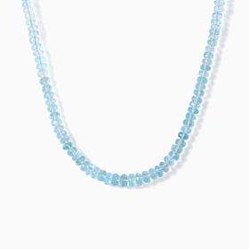 Jay King Sterling Silver Nigerian Blue Topaz Beaded Necklace