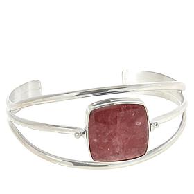Jay King Sterling Silver Rhodochrosite & Lapis Reversible Flip Cuff