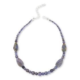 Jay King Sterling Silver Tanzanite Bead 18" Necklace