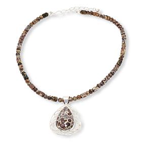 Jay King Turritella Stone Beaded Necklace with Pendant