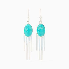 Jay King Tyrone Turquoise Earrings, Sterling Silver