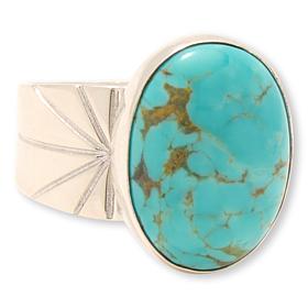 Jay King Tyrone Turquoise Sterling Silver Freeform Solitaire Ring