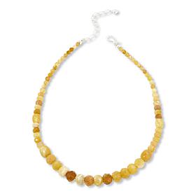 Jay King Yellow Opal Bead Graduated 18" Necklace