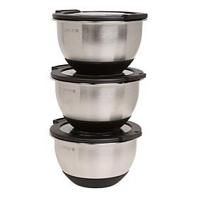 Jet Tila 3-pack 2.5-Cup Stainless Steel Prep Bowls with Lids