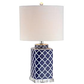 JONATHAN Y Blue and White Clarke 23" Chinoiserie LED Table Lamp