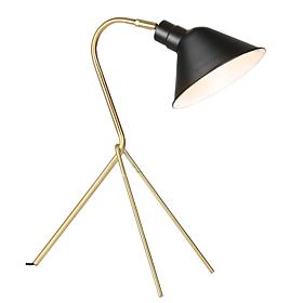 JONATHAN Y Brass Gold and Black Mae 20.25" Brass LED Task Lamp