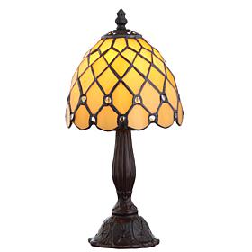 JONATHAN Y Bronze Campbell Tiffany-Style 12.5" LED Table Lamp
