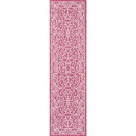 JONATHAN Y Charleston Vintage Filigree Indoor/Outdoor 2' x 10' Runner