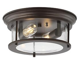 Jonathan Y Lauren 13.25" Metal & Glass LED Flush Mount Light Fixture