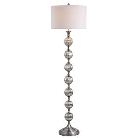 JONATHAN Y Mercury Silver Oslo 60.5" Glass Metal LED Floor Lamp