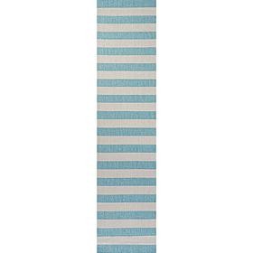 JONATHAN Y Negril Two-Tone Wide Stripe Indoor/Outdoor 2' x 8' Runner