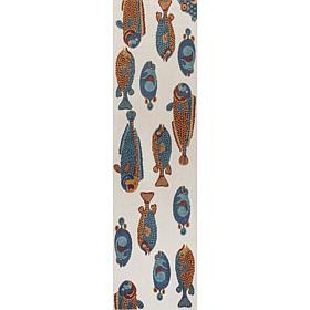 JONATHAN Y Nerja Coastal Fish High-Low Indoor/Outdoor 2' x 8' Runner