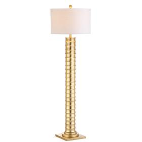 Jonathan Y Serena 63" Metal LED Floor Lamp in Gold Leaf