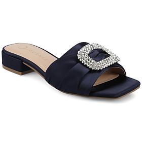 Journee Women's Flavia Slip-On Block Heel Sandals