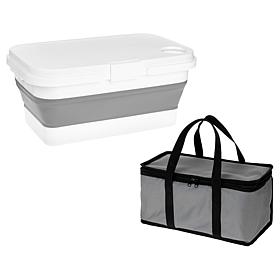 Joy CleanBoss Collapsible Picnic Basket, Tray & Cooler