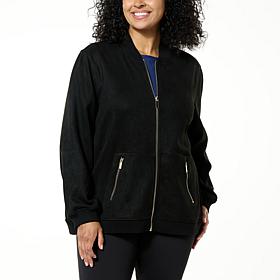 Joy CleanBoss Luxurious Faux Suede Reversible Bomber Jacket