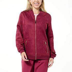 Joy CleanBoss Luxurious Faux Suede Reversible Bomber Jacket