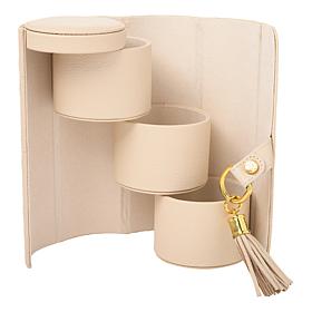 Joy First Class Luxury Leather Hard Sided Jewelry Case