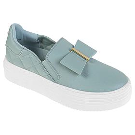 Joy Luxe Slip-On Genuine Leather Bow Sneaker with Orthotic Insole
