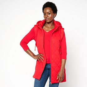 Joy Performance Luxe All-Weather Puffer Vest with Removable Hood