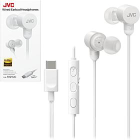 JVC USBC Wired HiRed Earbuds Headphones White