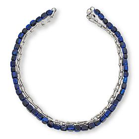 KALIFANO 20" Gemstone and Chain-Link Layered Necklace