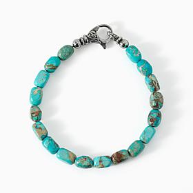 KALIFANO Turquoise-Color Howlite Bead Bracelet 