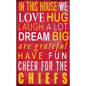 Kansas City Chiefs In This House Sign