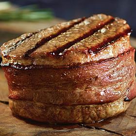 Kansas City Steaks (6) 8 oz. Bacon-Wrapped Filets