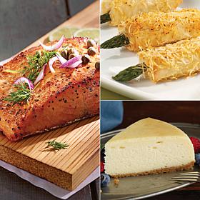 Kansas City Steaks Sockeye Salmon Fillets, Asparagus & Cheesecake