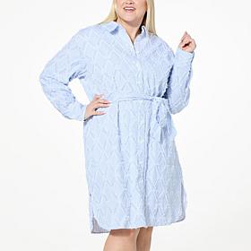 kathy ireland® Fashion 360 Angelina Belted Shacket Dress 