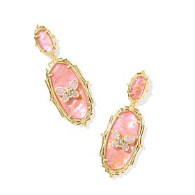 Kendra Scott x Dolly Parton Butterfly Pink Oval Drop Elle Earrings