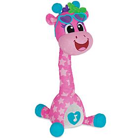 Kids Hits Dancing Giraffe Polly Pink and Blue Animal Plush