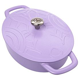 Kitchen HQ Spring Bunny Themed Cast Iron Ceramic Nonstick Casserole