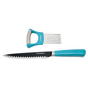 Kitchen HQ Wavy Edge All-Purpose Knife with Holder