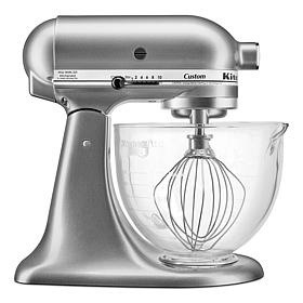 KitchenAid 5-Quart Stand Mixer with Glass Bowl and Flex Edge Beater