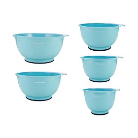 KitchenAid Set of 5 Mixing Bowls - Aqua Sky