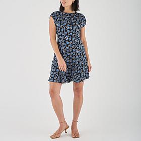 La Joie Fit-and-Flare Paneled Dress