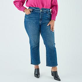 La Joie Notched Waist Straight-Leg Denim Jean