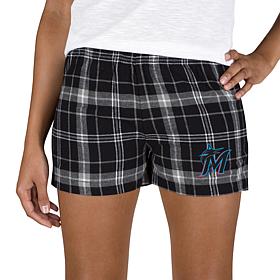 Ladies 100% Cotton Flannel Lounge Shorts with Heat Transfer