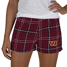 Ladies 100% Cotton Flannel Lounge Shorts with Heat Transfer