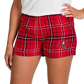 Ladies 100% Cotton Flannel Lounge Shorts with Heat Transfer