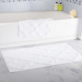 Lavish Home 100% Cotton Trellis 2pc Bathroom Mat Set