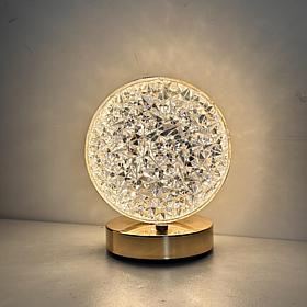 LAX Gadgets Night Light Circle LED Crystal Lamp 