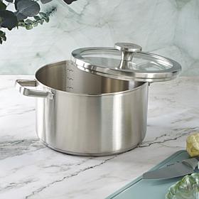 Leo Graphite Stainless Steel Stockpot 10", 6.3qt. with Glass Lid