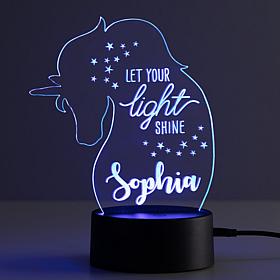 Let Your Light Shine Unicorn Acrylic Multi-Color Nightlight