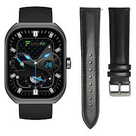 Letsfit E46 Black Bezel Smartwatch with Extra Band