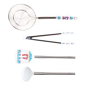 Lidia's Kitchen 4-piece Stainless and Silicone Utensil Set